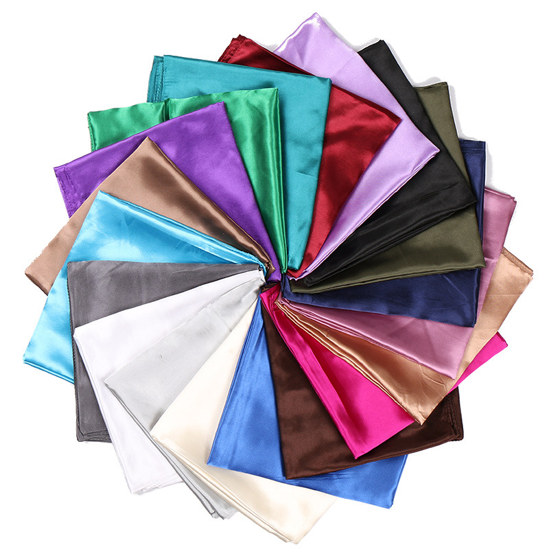 90*90 Large Hijab Solid Color Polyester New Design Islamic Lady Shawl Muslim Woman Plain Silk Hijab Scarf