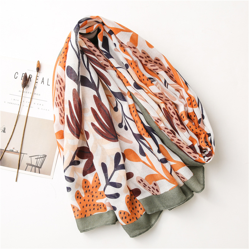 New Design Leopard Dot cotton Viscose Shawl Scarf Printing High Quality Neckerchief Autumn Winter Hijab Scarves