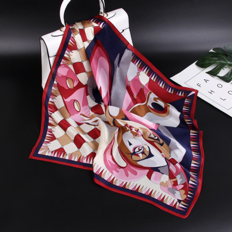 New fashion large square 100% silk digital print scarf
