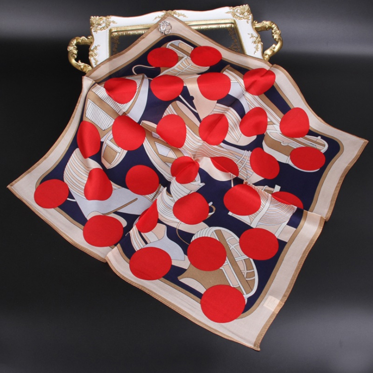 New fashion large square 100% silk digital print scarf
