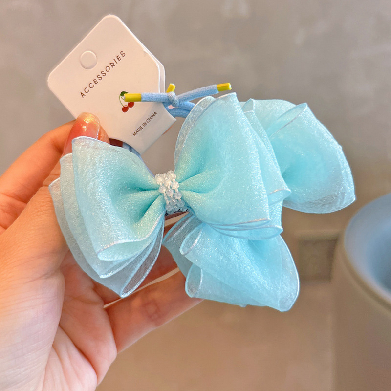 Three Layer Butterfly Girls' Hairpin Princess Headwear Snow Yarn Children's Hairpin