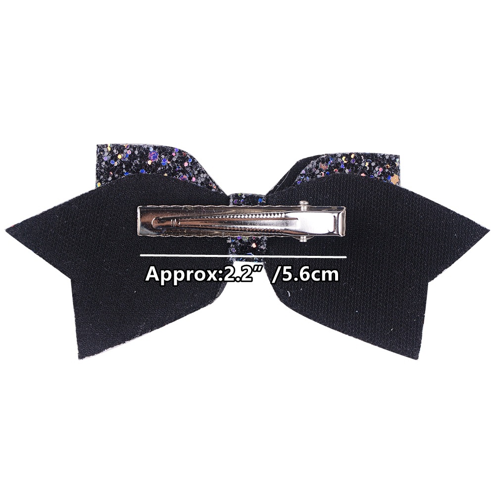 Children Sequin Headwear Large Size Swallowtail Bow Knot Edge Clamp Top Clamp Princess Head Flower Hairpin*3 pcs random