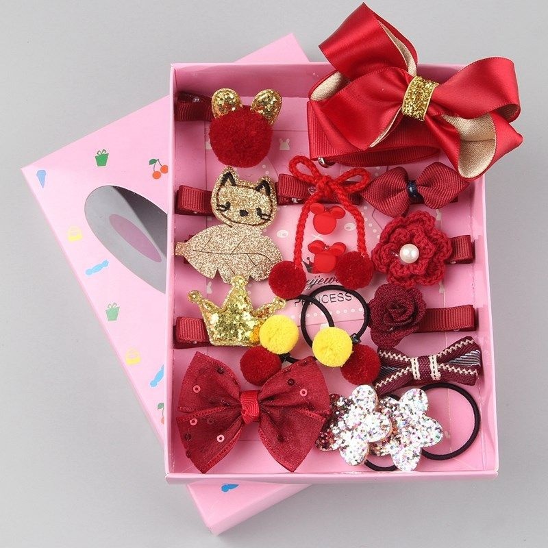 Children's Hair Clip 18 Pieces Sets Girls' Headgear Baby Princess Cute Little Girl Hairpin Kids Accessories Hair Clip
