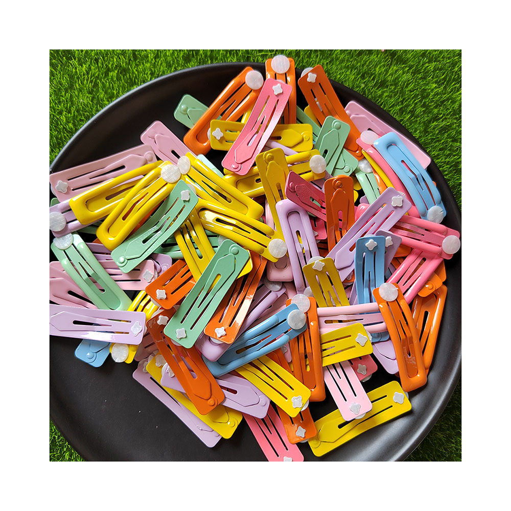 100Pcs/Lot Cute Hair Clip Solid Hairpins for Girls Kids Hair Accessories Children Baby BB Clips