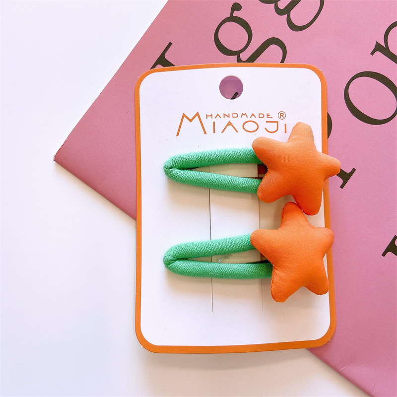 New children's spring solid color barrettes girls' baby fabric XINGXBBBaby clip bang side clip hairpin