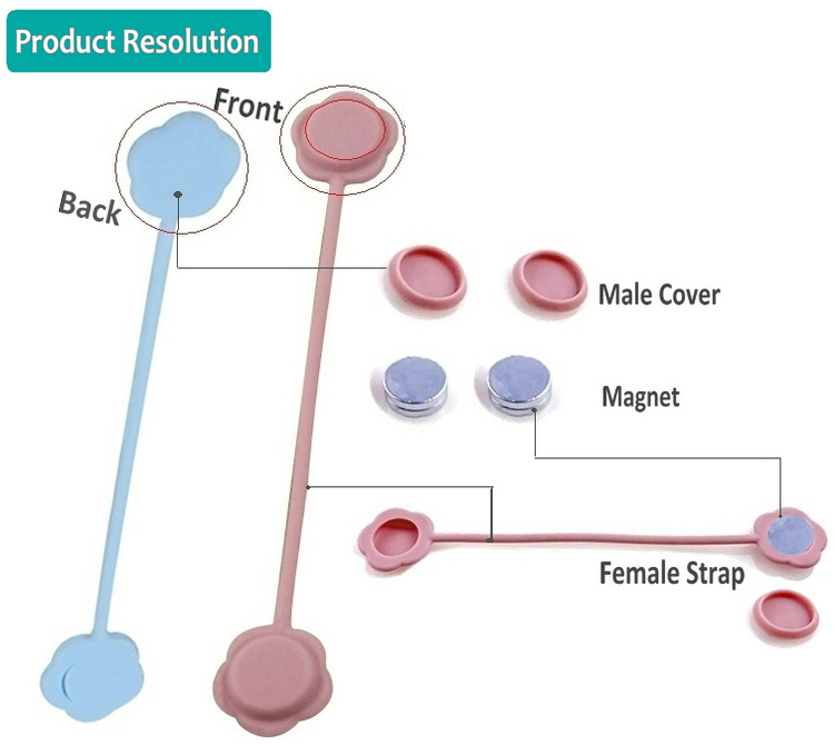 Reusable Muti-use Silicone Magnetic Cable Clip Wire Twisty Ties Bands Earphone Cord Winder