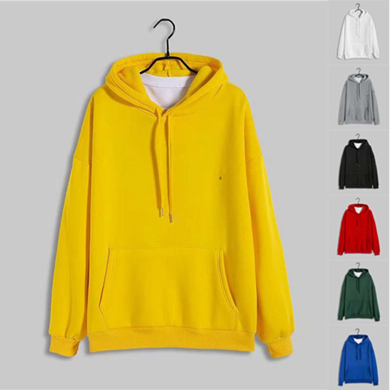 Printed sublimation polyester men's hoodies unisex oversized pullover blank plain hoodies sweatshirts
