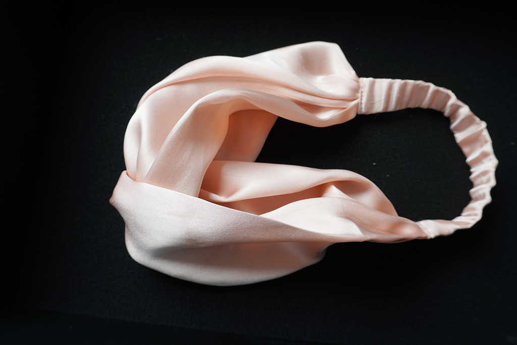 Popular  elastic luxury wraps  wide makeup silk headband