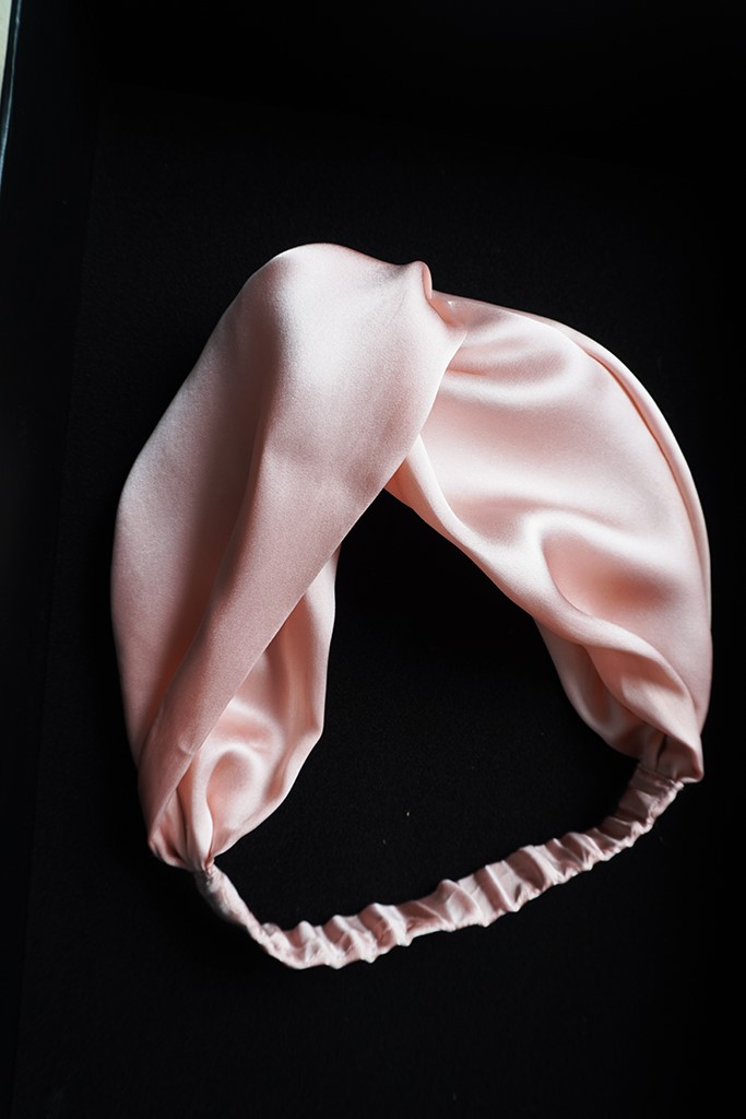 Popular  elastic luxury wraps  wide makeup silk headband