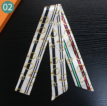 Horse Belt New Twill Silk Scarf Women's Neck Hair Decorate Luxury long Scarf Outdoor Soft Small Headband Lady