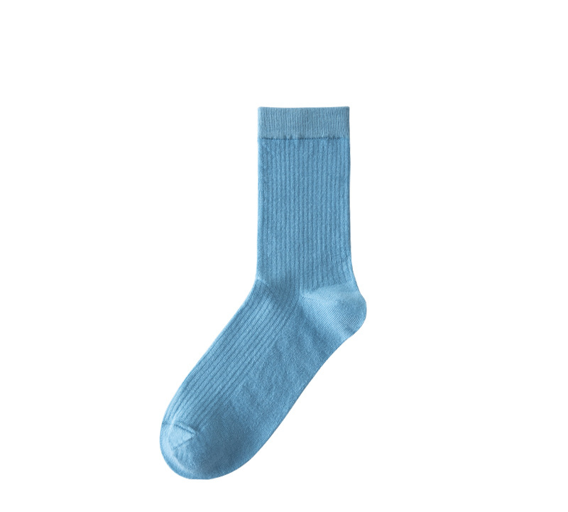 Mid-tube Socks Women's Cotton Breathable Anti-odor Morandi Long Pile Pile Socks Stockings pack of 6
