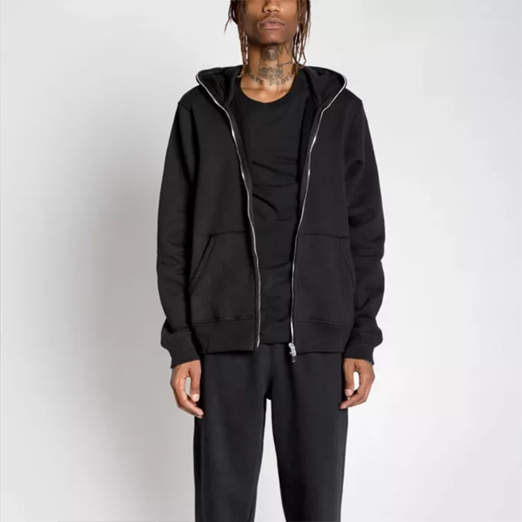 High quality 100% cotton blank unisex cut and sew hoodie jacket full face rhinestone puff print  full zip up hoodie