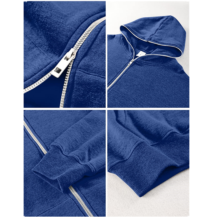 High quality 100% cotton blank unisex cut and sew hoodie jacket full face rhinestone puff print  full zip up hoodie