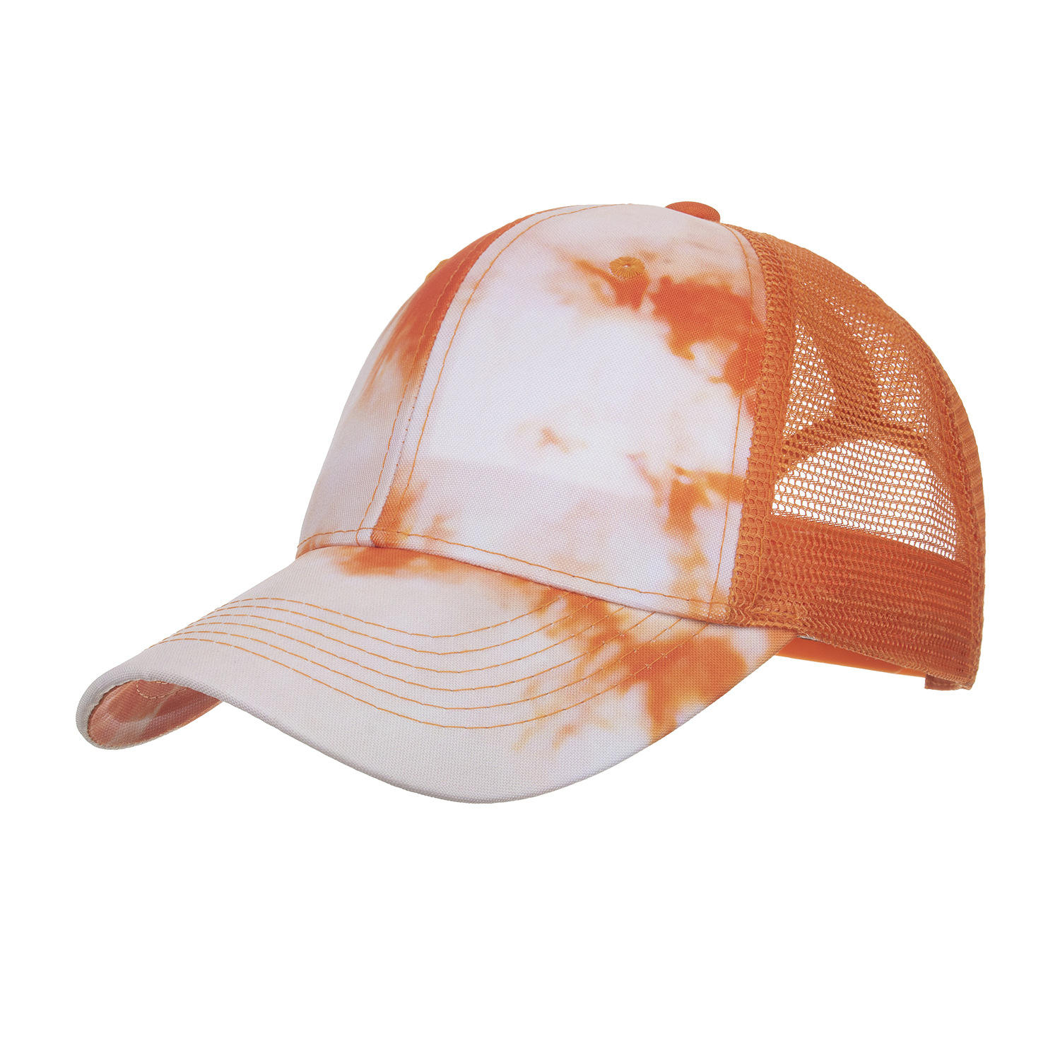 Fashion Women Spring Summer Printed Net Baseball Bandhnu Cap Duck Tongue Sun Camouflage Tie Dye Trucker Hat