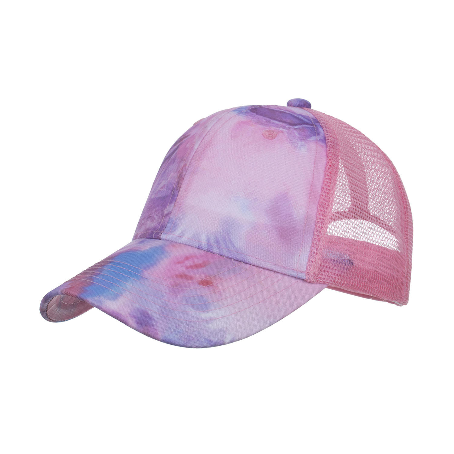 Fashion Women Spring Summer Printed Net Baseball Bandhnu Cap Duck Tongue Sun Camouflage Tie Dye Trucker Hat
