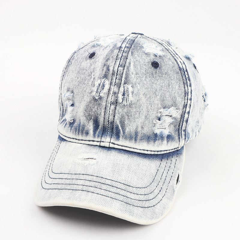 Hot sale Unisex 6 Panel Baseball Cap Classic retro Washed denim Snapback Cap Hat Sports Caps For Women man