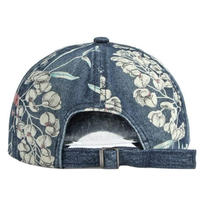 New fashion High Quality washed jeans outdoor sports adjustable  printed baseball-caps denim baseball cap wome