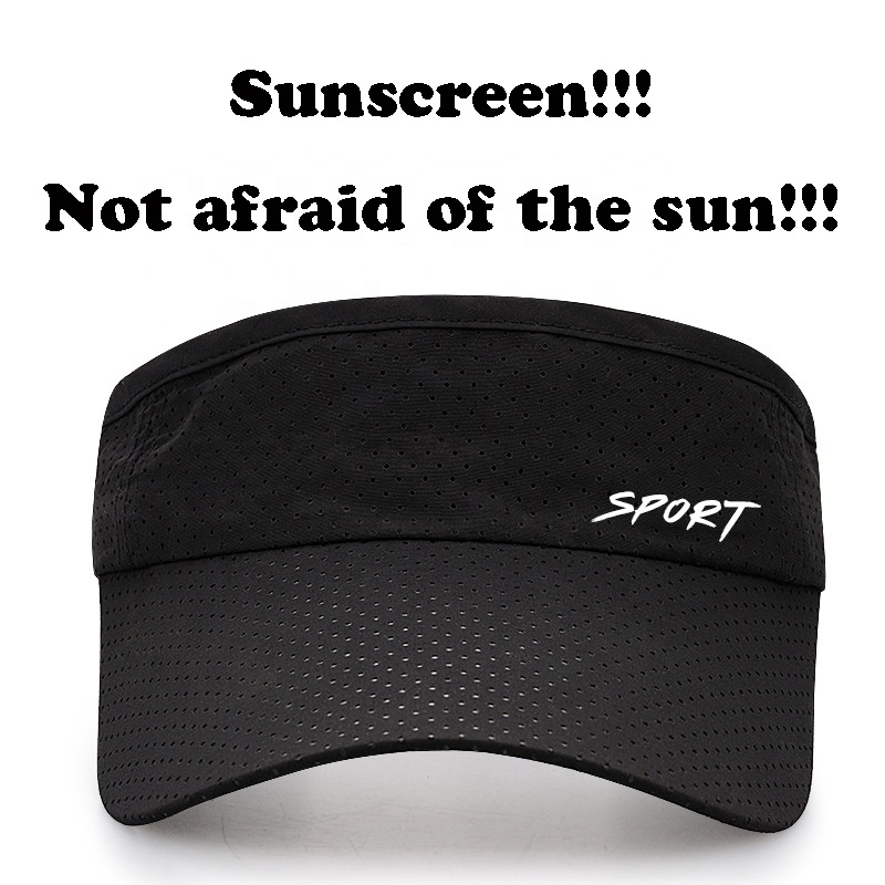 Sports Sun Visor Hats Cotton Golf Caps Empty Top Baseball Sun Cap For Men Women