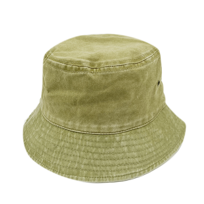 Embroidery Retro Fray Washed Cotton High Quality Men Women Youth Bucket Hat With  Distressed Bucket