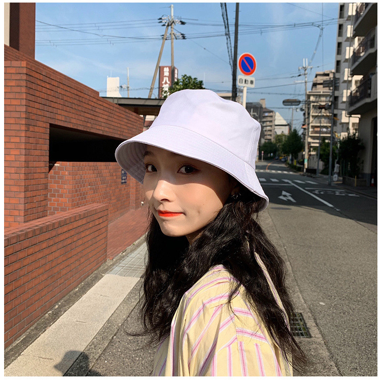 2023 Korean Fisherman Cap Sunshade Hat Sunscreen Student Men's and Women's Stylish Bucket Hats