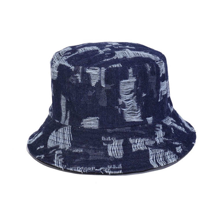 Pop Bob Bucket Hat Fisherman Panama Outdoor Beach Fishing Hunting Cap Cotton Foldable Jean Women's Denim Bucket