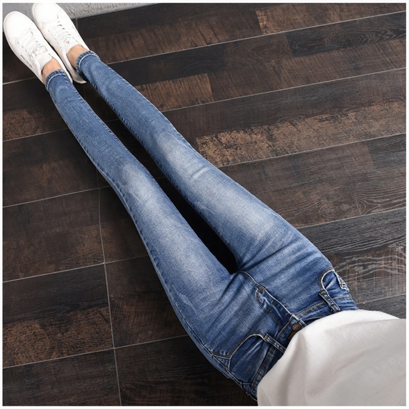New Close-Fitting Pants High Waist Loose Comfortable Jeans Women Plus Size Pants Fashionable Casual Skinny lady Jeans