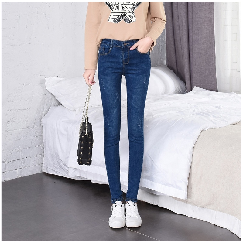 New Close-Fitting Pants High Waist Loose Comfortable Jeans Women Plus Size Pants Fashionable Casual Skinny lady Jeans