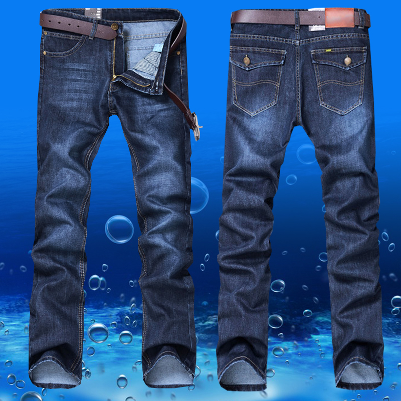 Fall New High Quality Men's Jeans Solid Color  Youth Fashion Casual Pants Large Size Breathable Comfortable