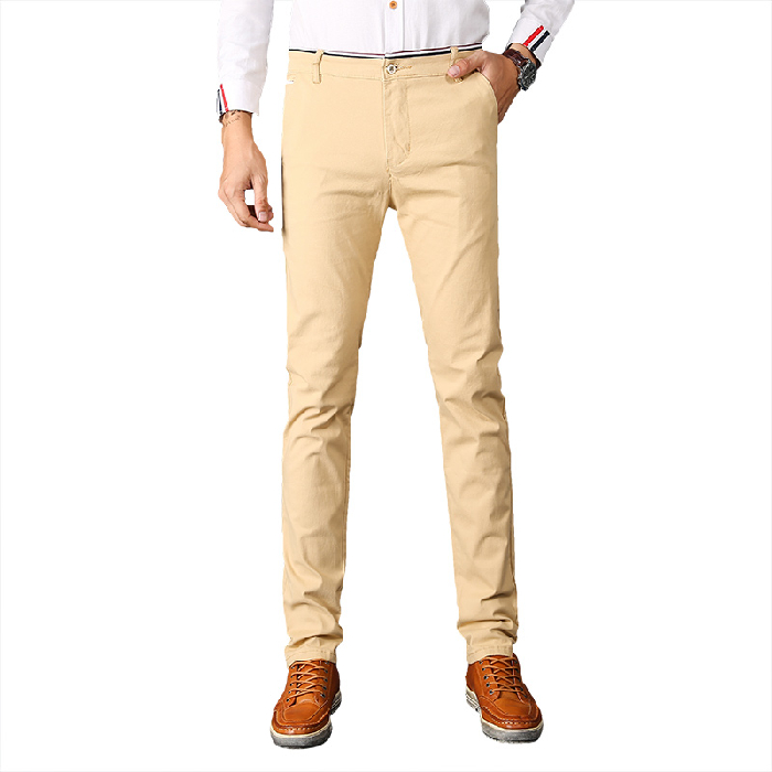 men's business casual pants slim body shows the figure of 