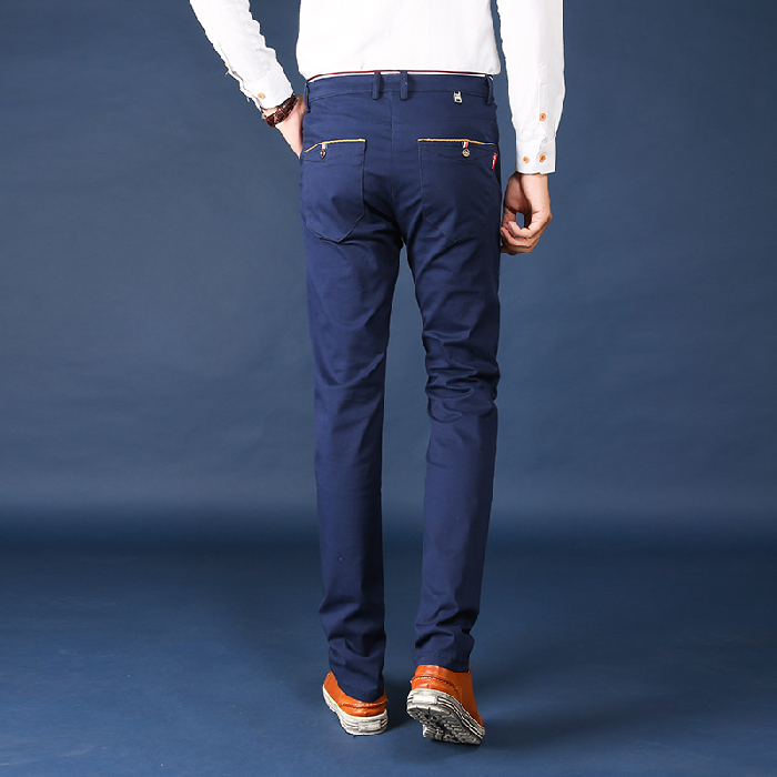 men's business casual pants slim body shows the figure of 