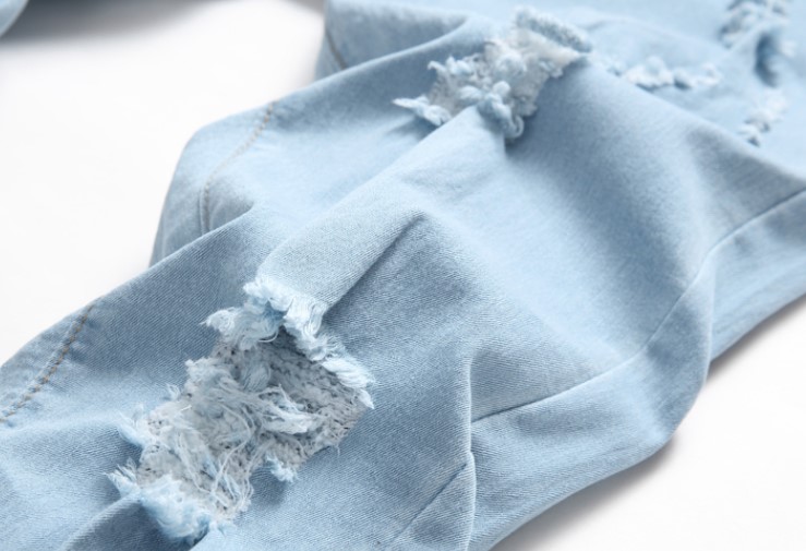 Streetstyle Ripped Denim Stretch Distressed Skinny  Hommes Men's Jeans