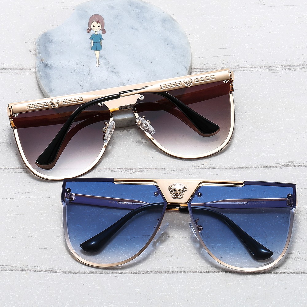 Fashion men's and women's metal sunglasses personality word sunglasses