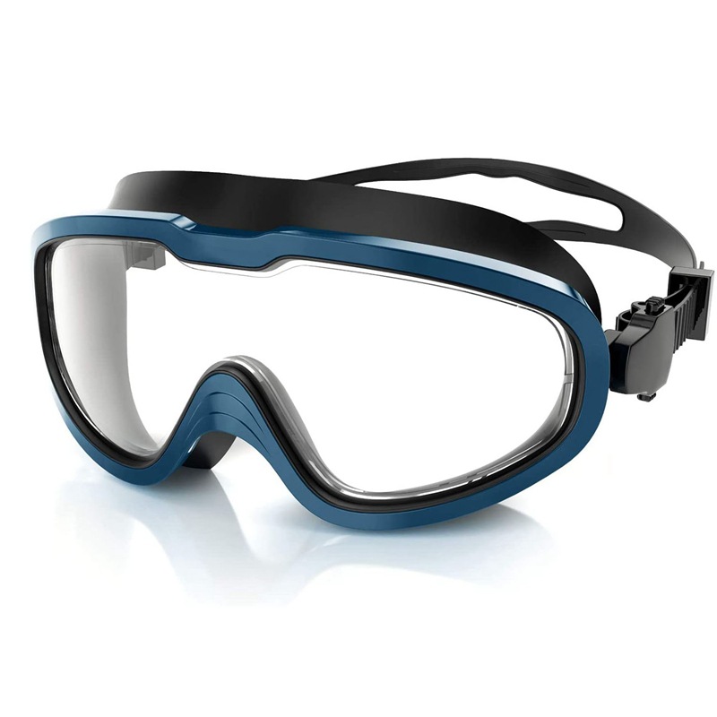 Swimming goggles Large frame silicone swimming glasses anti-fog and anti-leakage UV for adults and children