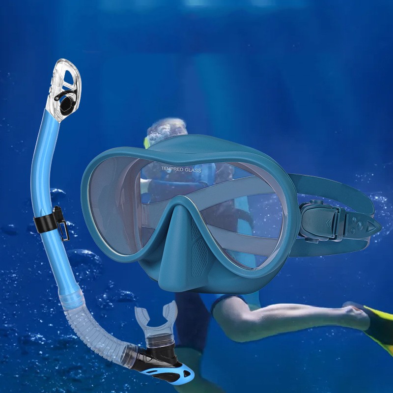 Snorkeling set diving goggles Breathing tube set liquid silicone large frame diving goggles free diving equipment