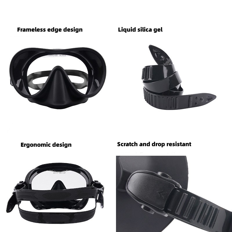 Snorkeling set diving goggles Breathing tube set liquid silicone large frame diving goggles free diving equipment