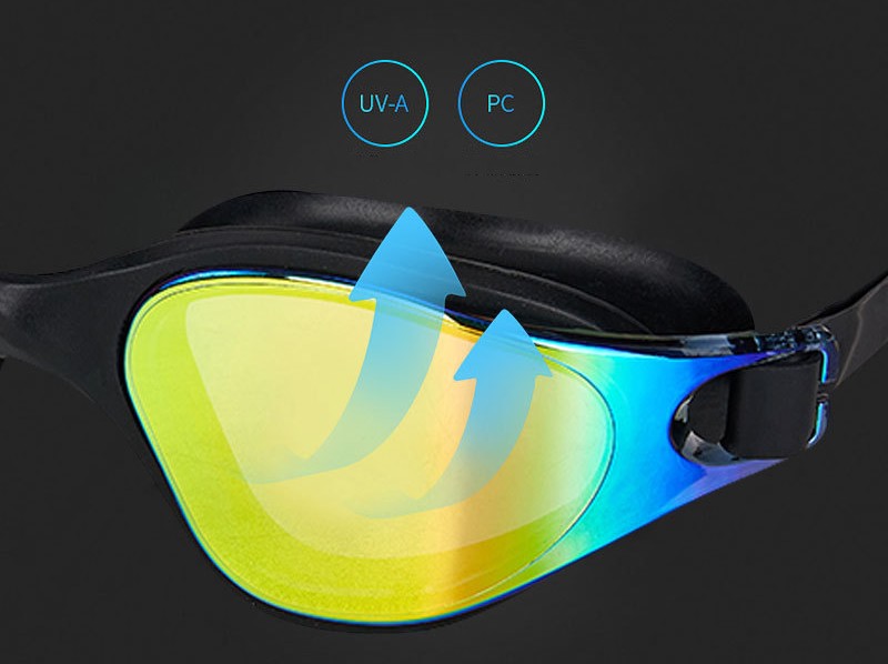 Swimming goggles Adult silicone large frame swimming goggles waterproof electroplated goggles