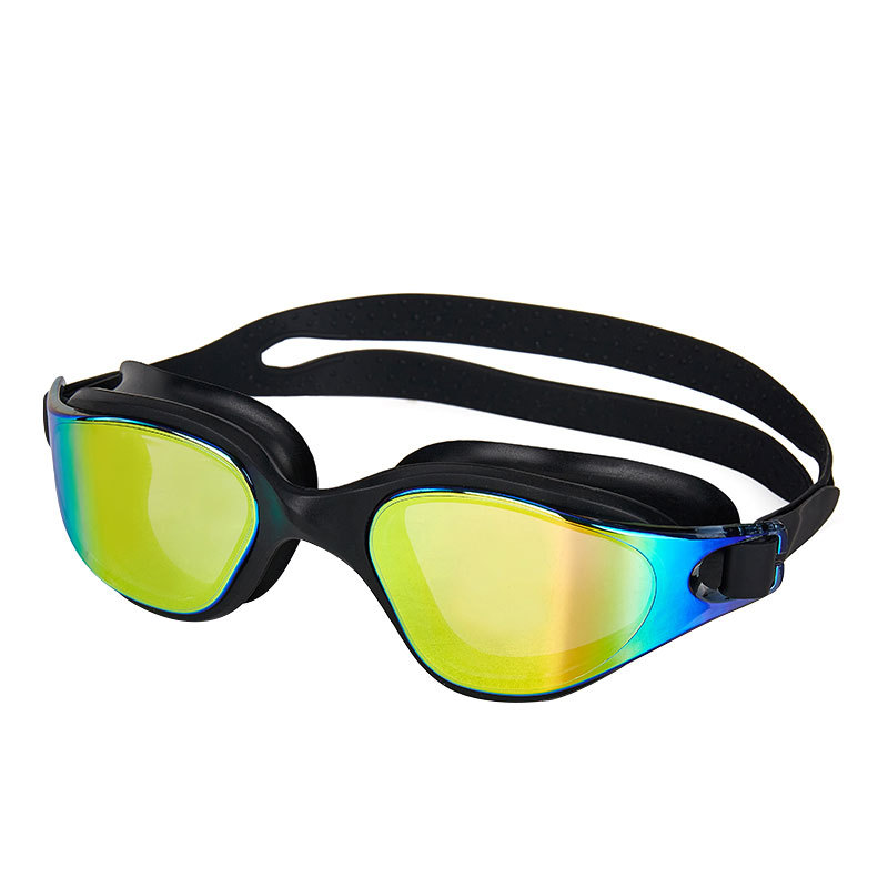 Swimming goggles Adult silicone large frame swimming goggles waterproof electroplated goggles