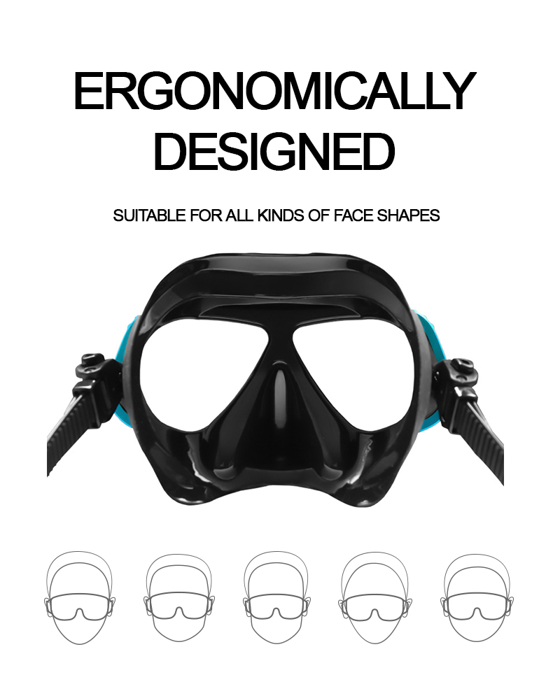 Silicone diving goggles All-inclusive diving goggles Single lens snorkeling mask professional diving supplies
