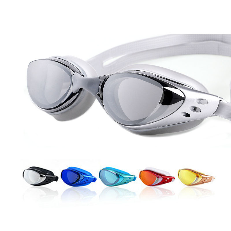 Electroplated swimming goggles waterproof and anti-fog HD diving glasses for men and women