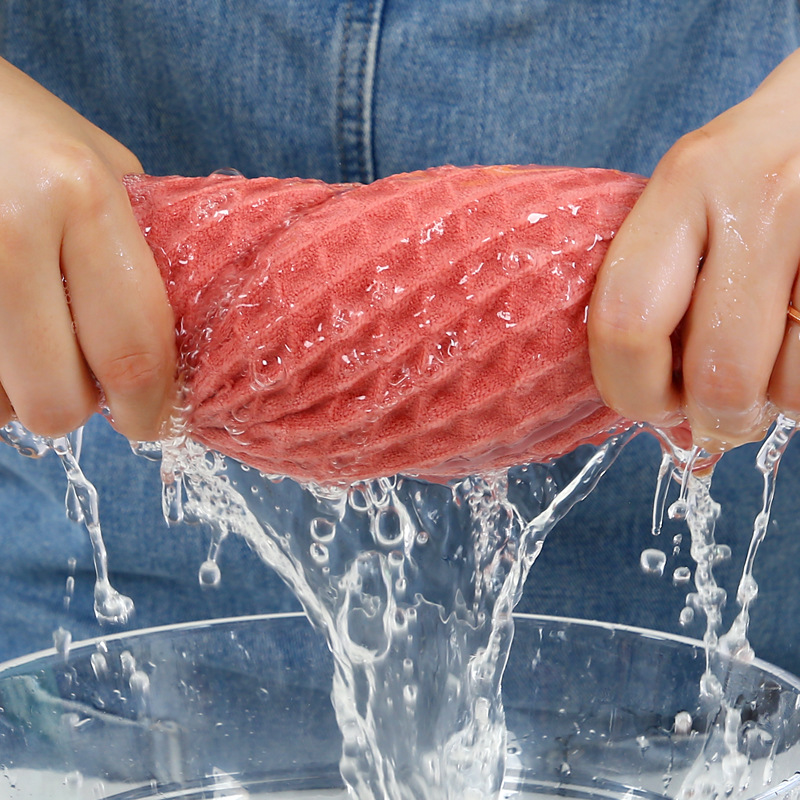 Waffle dry hat Long hat Soft wash water not easy to remove hair scarf towel