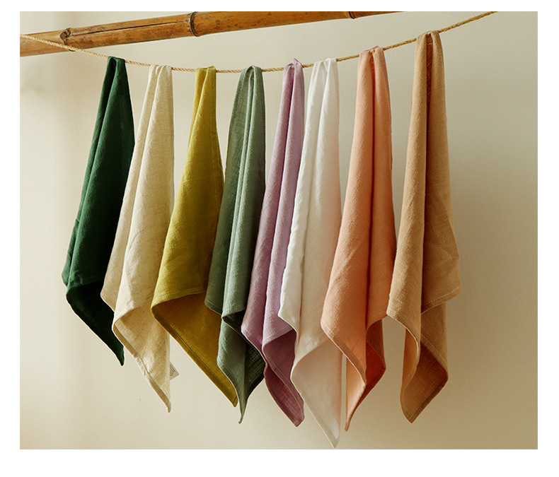 Cotton linen napkin cloth Household kitchen napkin plain placemat square tea towel ramie cotton napkin