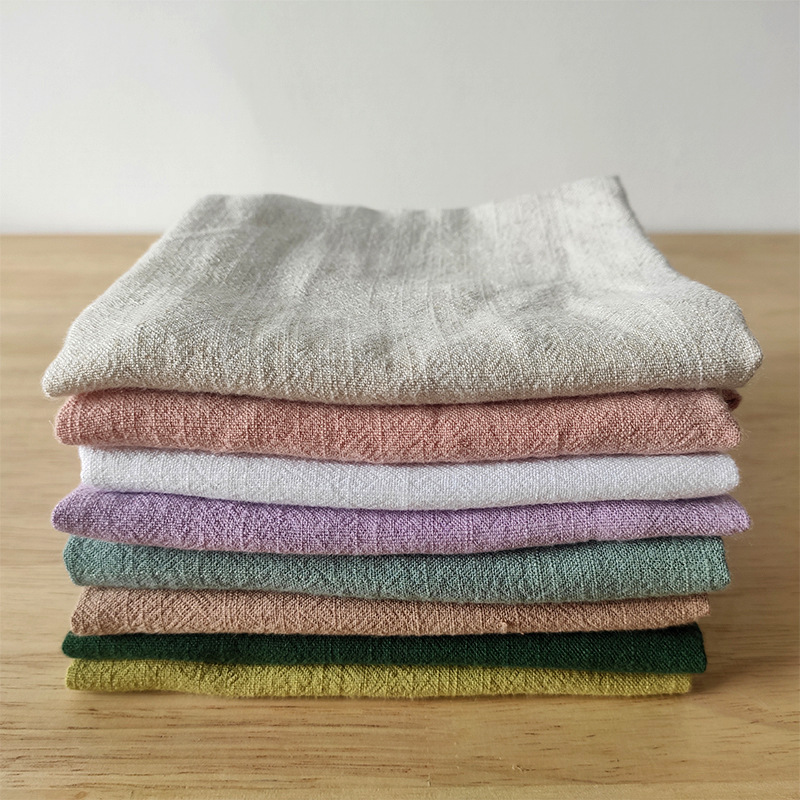 Cotton linen napkin cloth Household kitchen napkin plain placemat square tea towel ramie cotton napkin