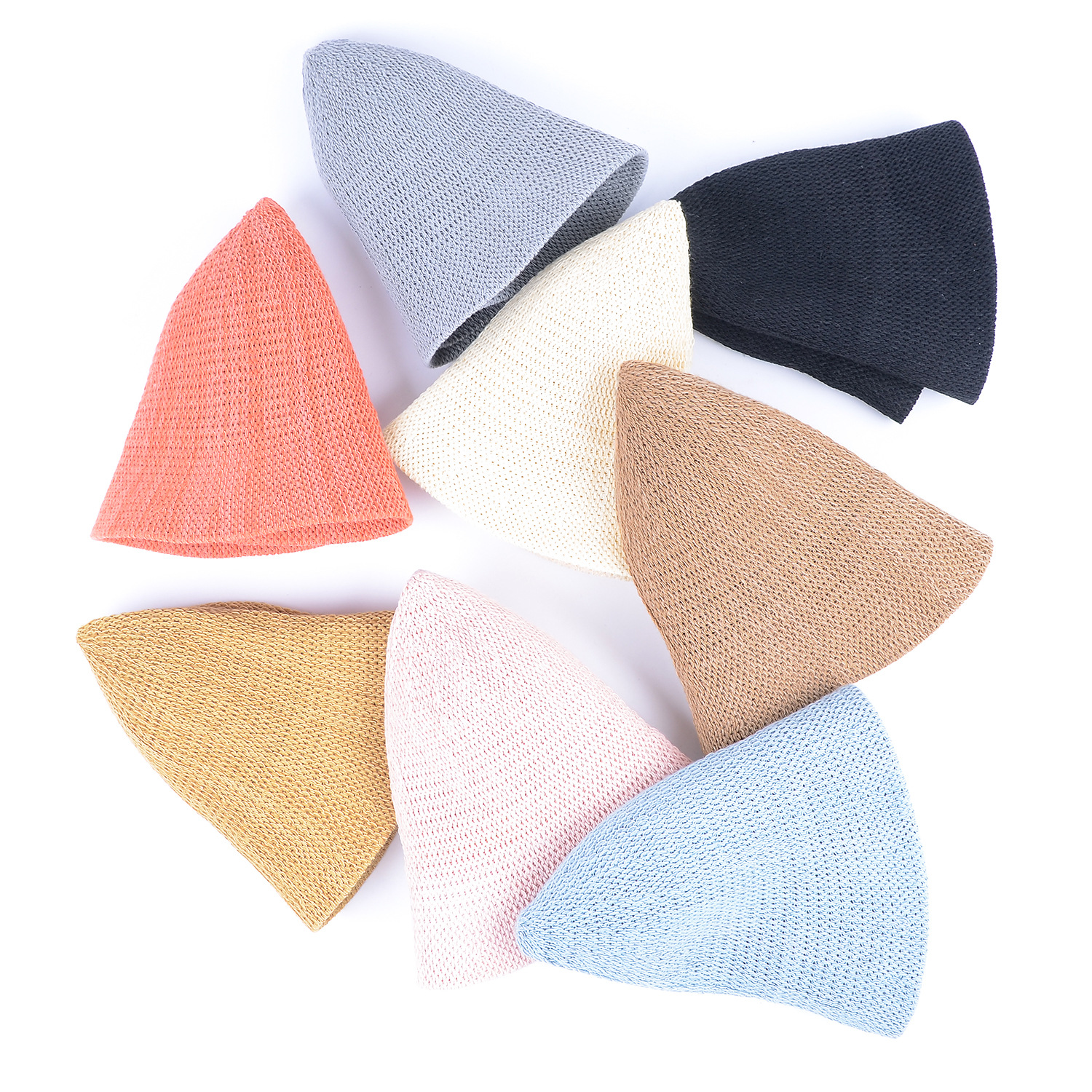 New 9 Colorways Summer Bucket For Woman Best Matched  Cotton Rope Summer Sun Hats For Woman Sun Protection Hat 