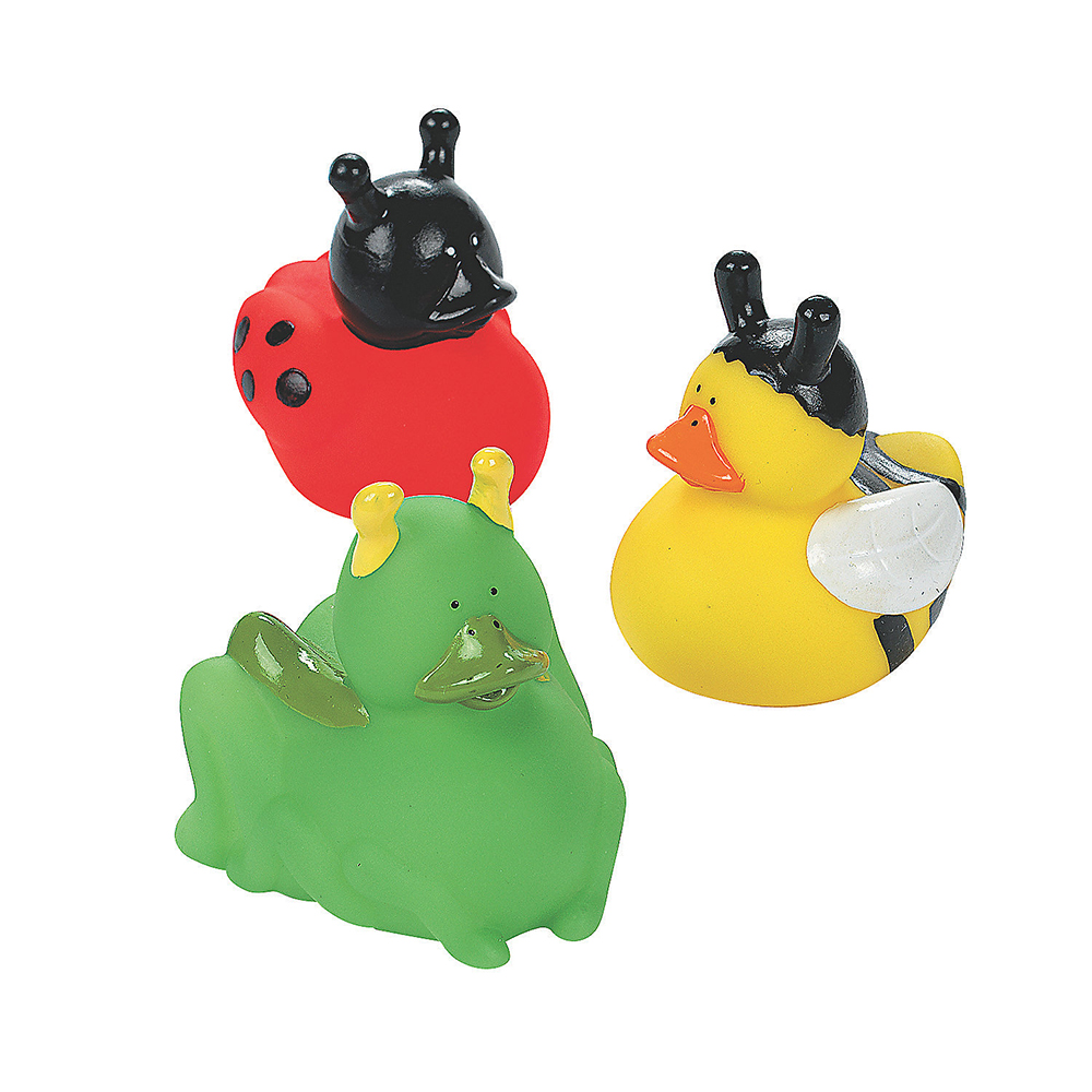 Easter Little rubber Yellow Duck squeaky baby bath shower toy suitable for toddlers 6 shipped randomly