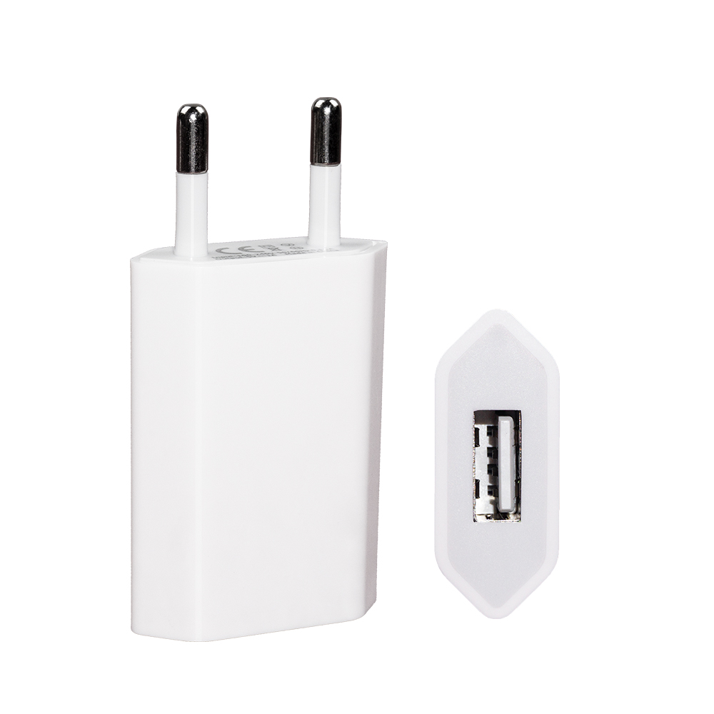USB Adapter 5V 1A US EU plug wall USB charger 5W for iPhone phone charger 2 sets