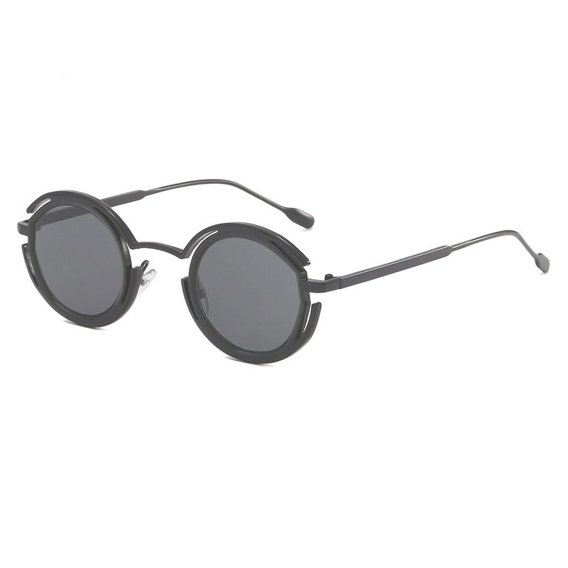 Small round frame punk sweet cool wind street photo sunglasses Trend sunglasses Aluminum alloy glasses