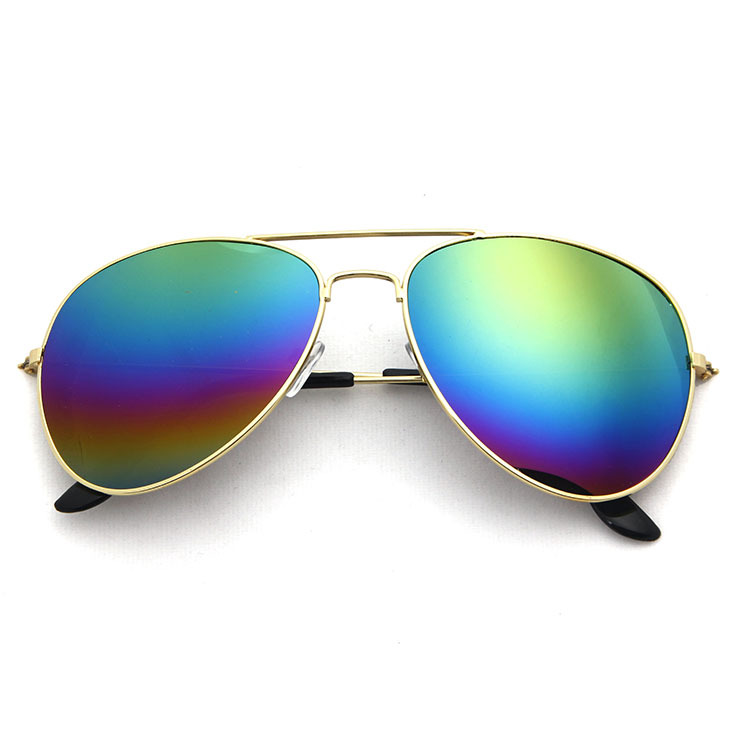 Stylish adult Metal Aviator Sunglasses Men's Bright color trend Toad sunglasses
