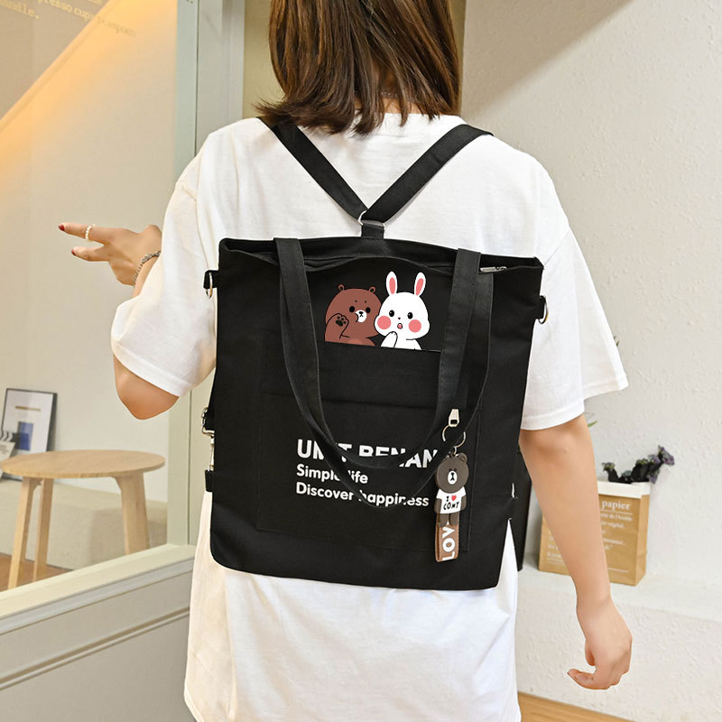 Canvas bag Female handbag Student shoulder bag Cloth bag tote bag Crossbody