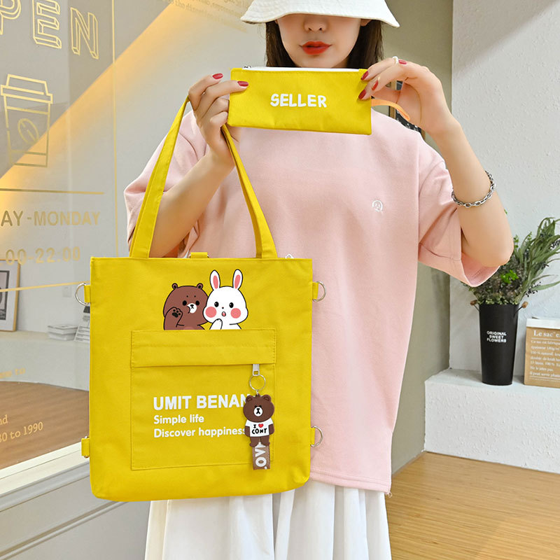 Canvas bag Female handbag Student shoulder bag Cloth bag tote bag Crossbody