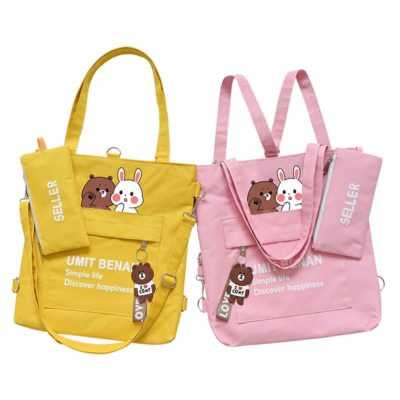 Canvas bag Female handbag Student shoulder bag Cloth bag tote bag Crossbody